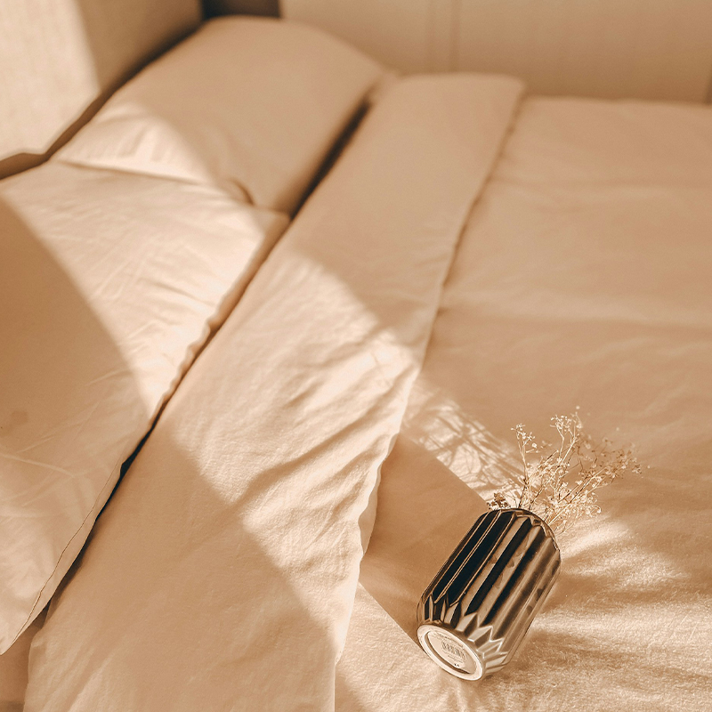 Set Tempat Tidur Dicelup 100% Poliester Microfiber