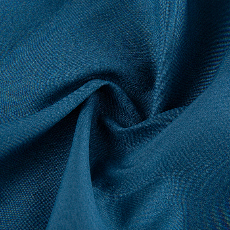 Fabrik Dicelup Microfiber Poliester Keanjalan Teal Dalam