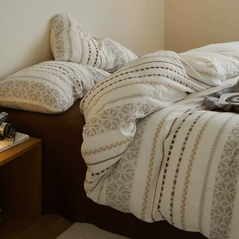 Set Tempat Tidur Bercetak Microfiber Poliester 100% Ultra Lembut