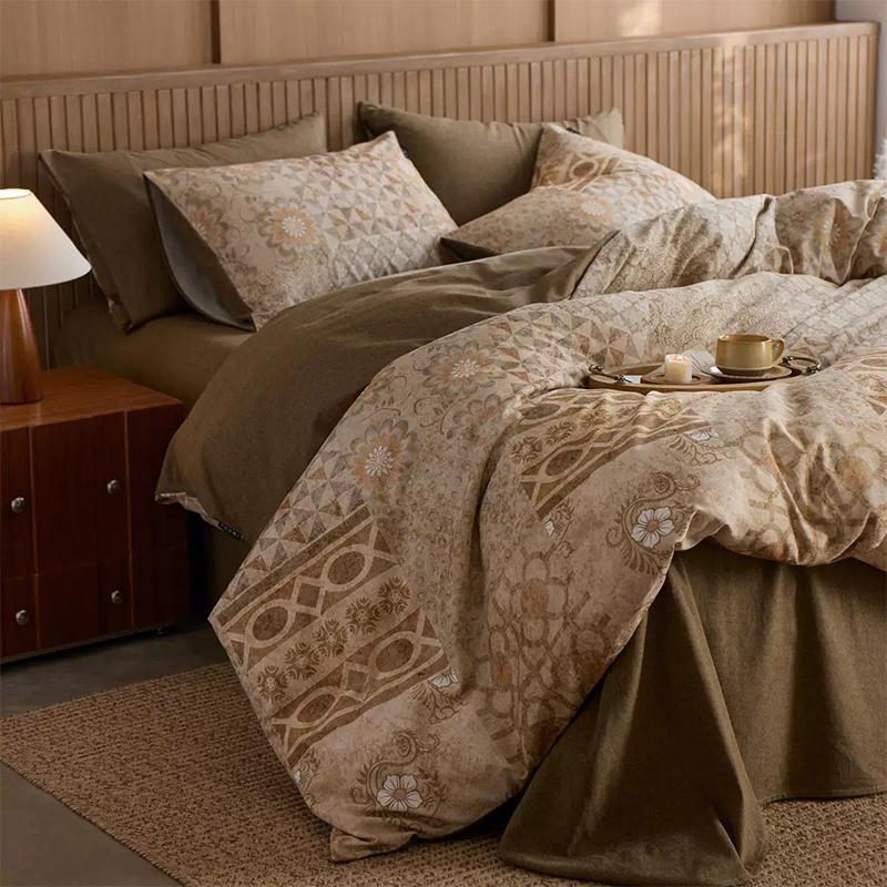 Set Tempat Tidur Bercetak Microfiber Poliester 100% Ultra Lembut