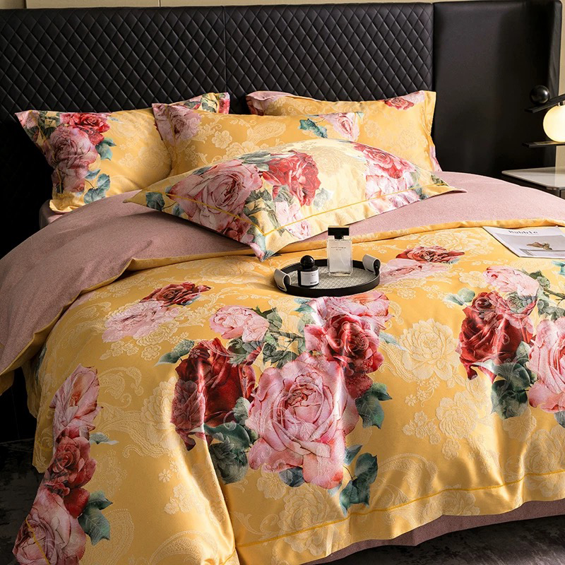Set Tempat Tidur Bercetak Microfiber Poliester 100% Ultra Lembut
