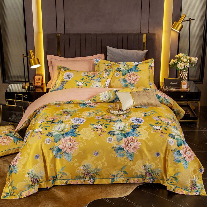 Set Tempat Tidur Bercetak Microfiber Poliester 100% Ultra Lembut
