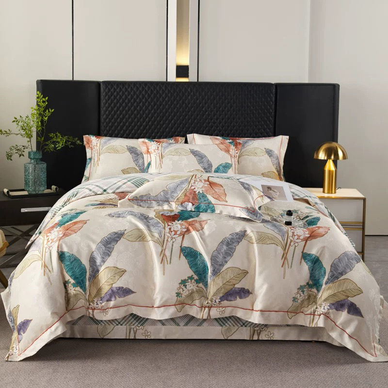 Set Tempat Tidur Bercetak Microfiber Poliester 100% Ultra Lembut